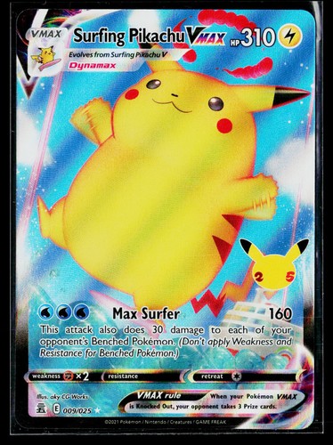 Surfing pikachu vmax holofoil - surfing,